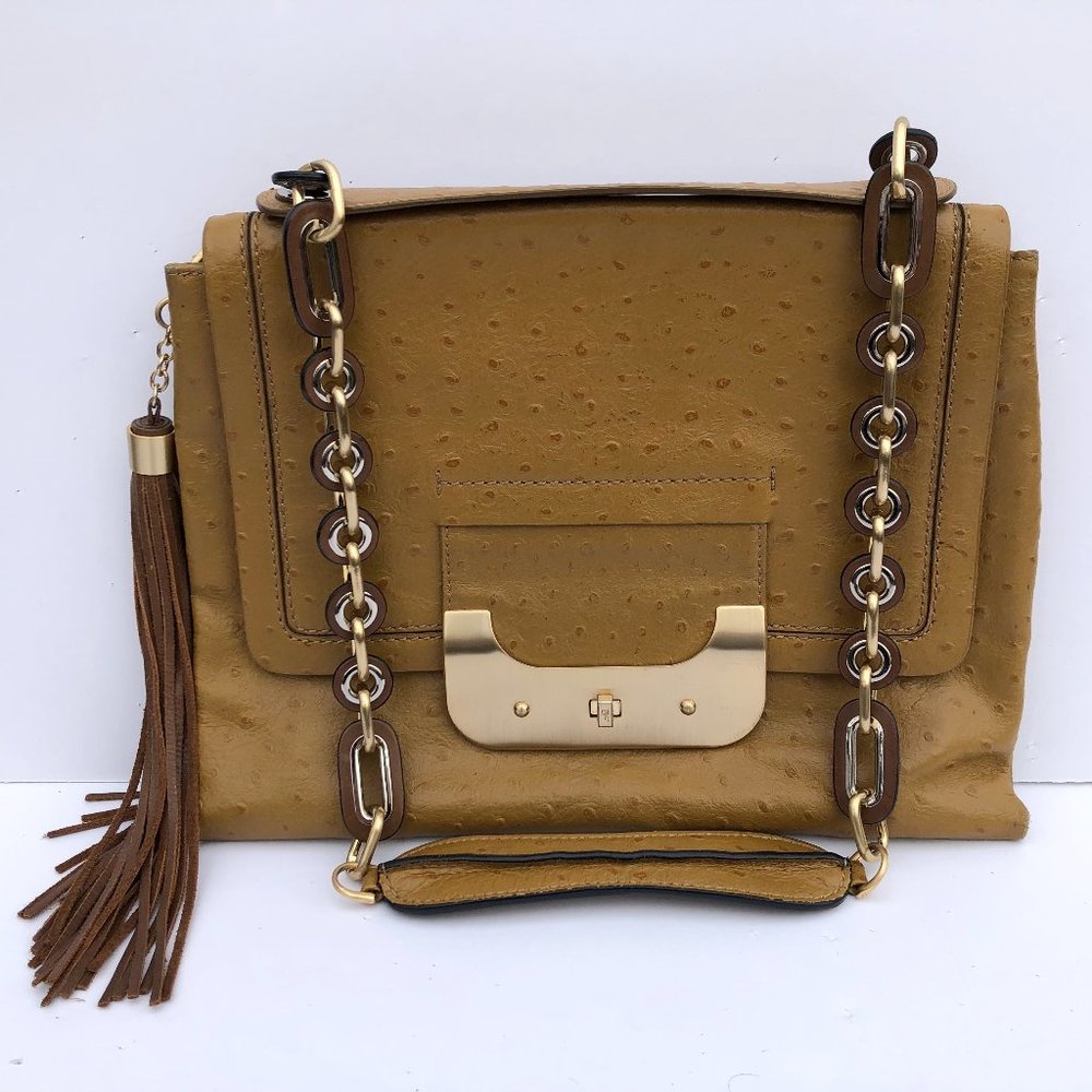 Diane Von Furstenburg OSTRICH HARPER TASSEL BAG